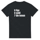 T-shirt "0 figa. 0 soldi, 7 Gin lemon"
