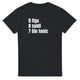 T-shirt "0 figa. 0 soldi, 7 Gin tonic"